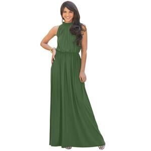 Sleeveless Formal Flowy Casual Gown - Size Small